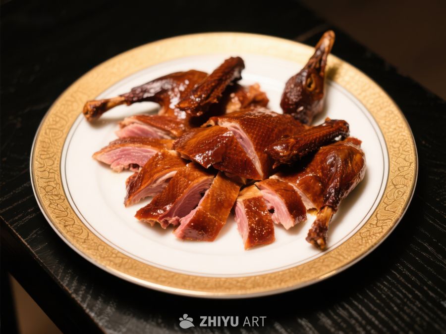 精致烤鸭，色泽诱人 406