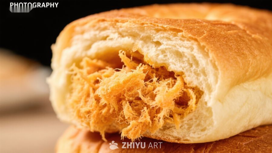 酥软面包夹香嫩肉丝