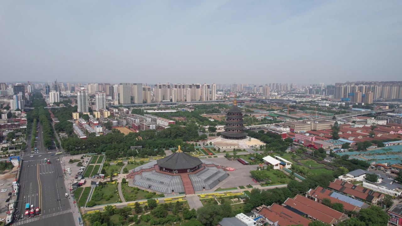 河南洛阳明堂天堂景区航拍