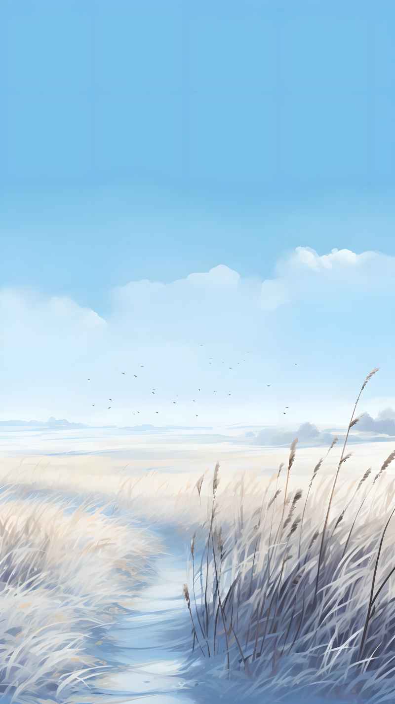 冬季唯美创意背景插画图 54