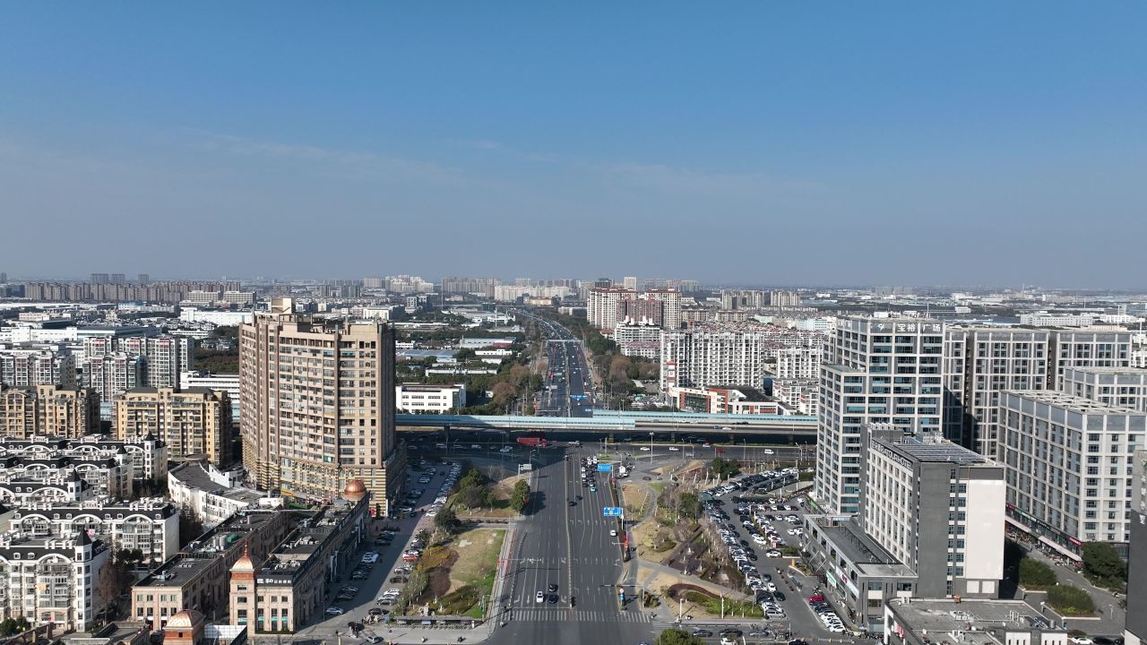 4K航拍城市建筑交通道路风光大景 13
