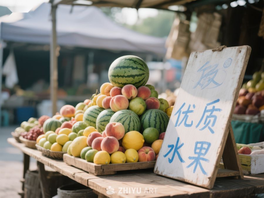 市场摊位展示新鲜水果 488