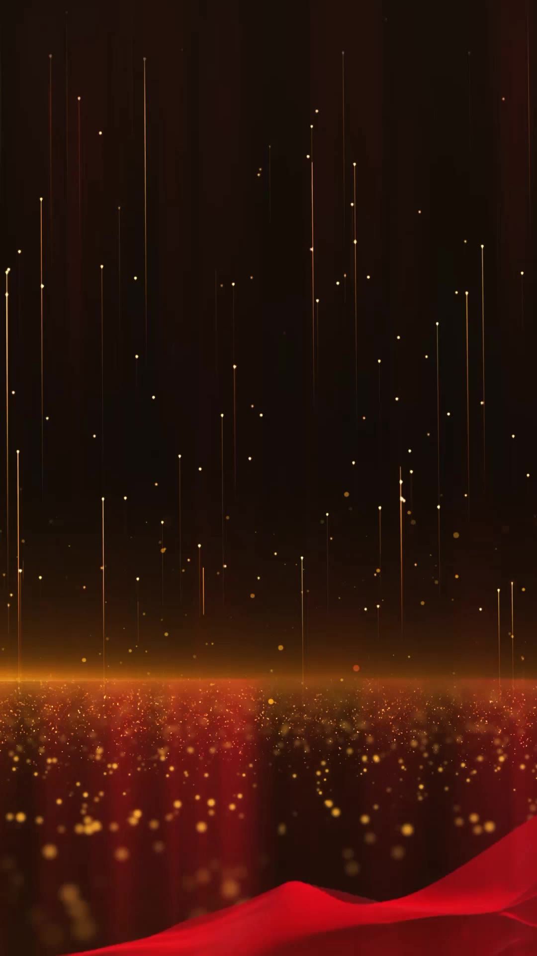 竖版红色粒子红绸光束背景视频素材 33