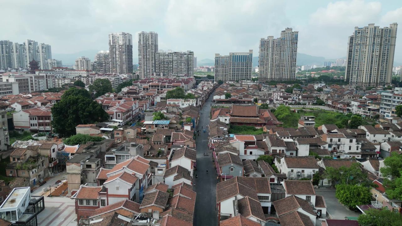  航拍福建漳州古城