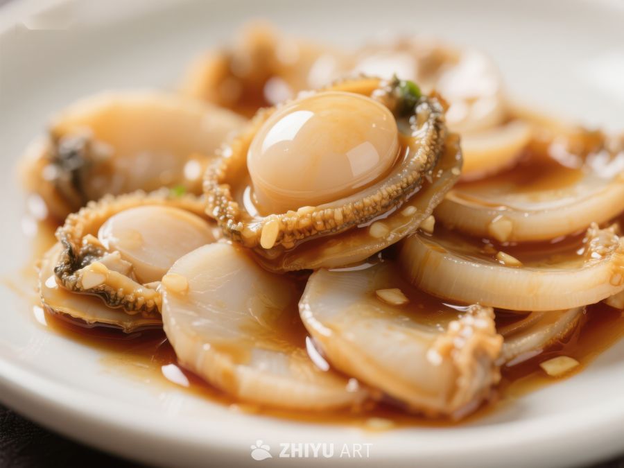 鲜美扇贝淋酱特写 1523