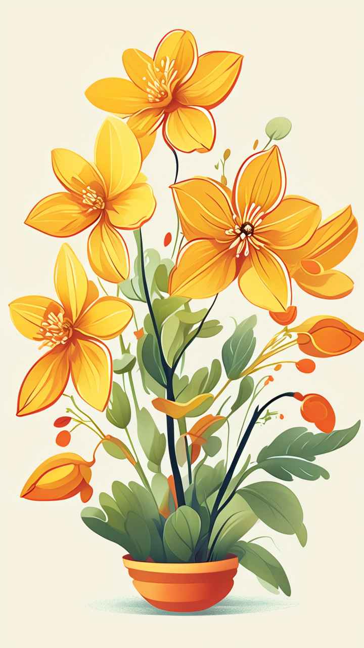 迎春花春季插画 31
