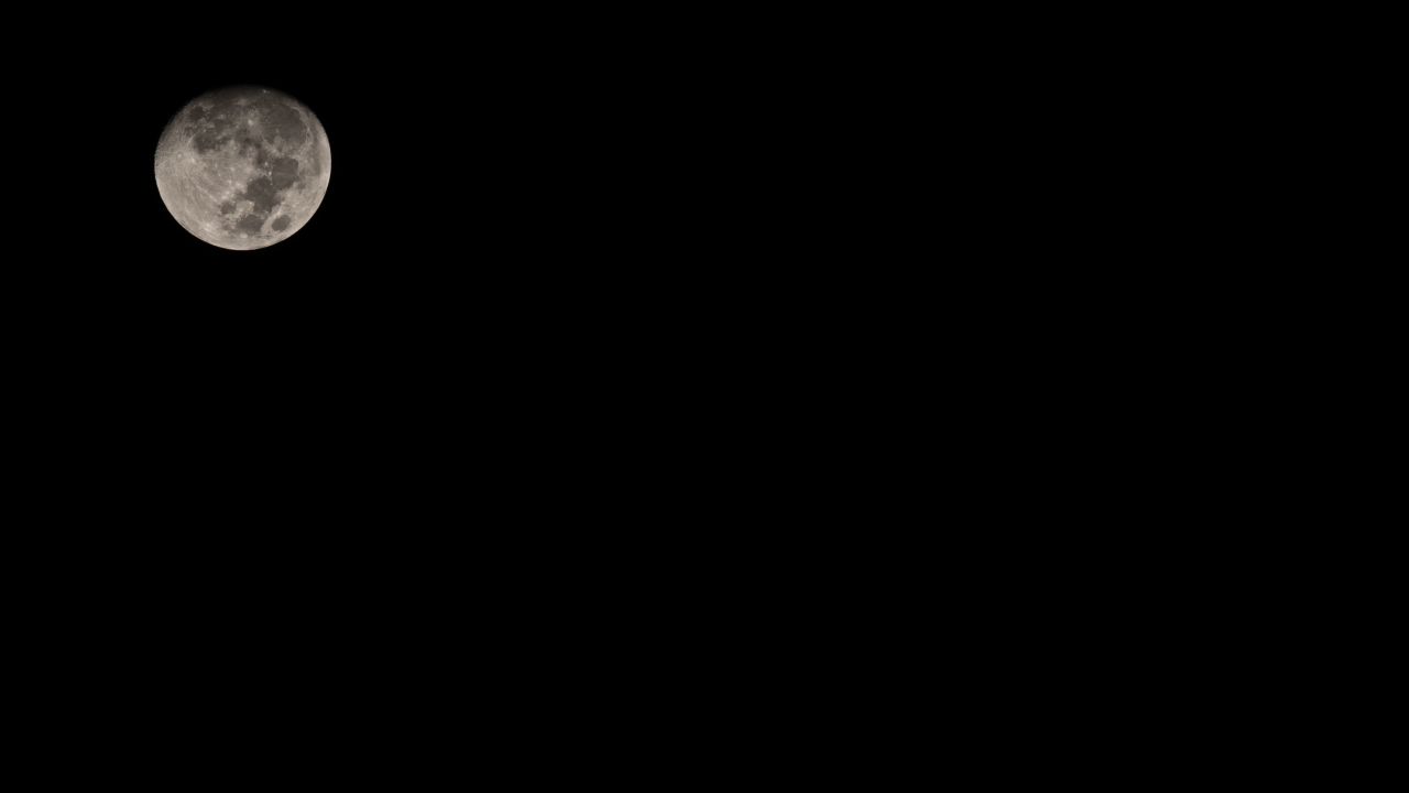 夜晚月球月亮延时