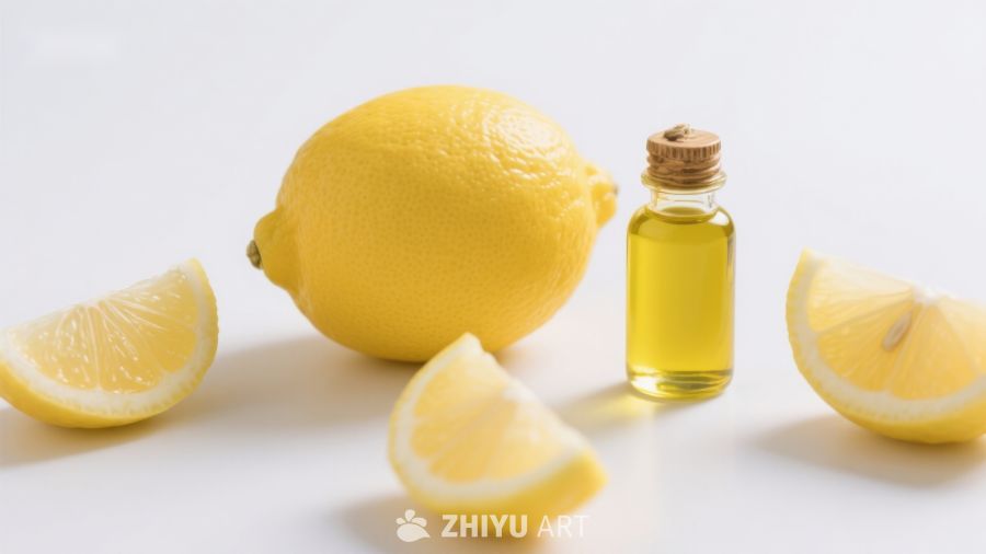 柠檬精油与新鲜柠檬展示 217