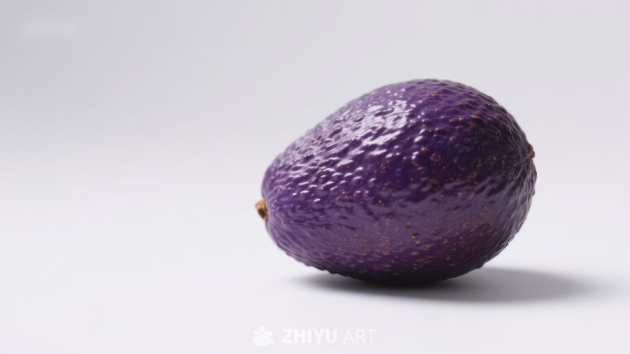 紫色鳄梨静物展示