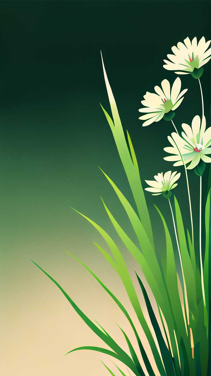 绿色的小花草草