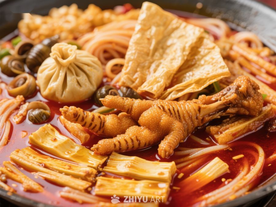 麻辣火锅：丰富食材与浓郁汤底 376