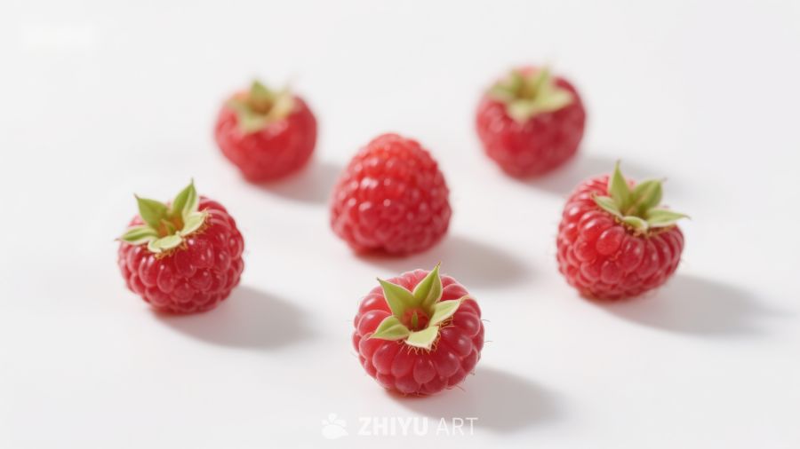 新鲜覆盆子静物展示 609