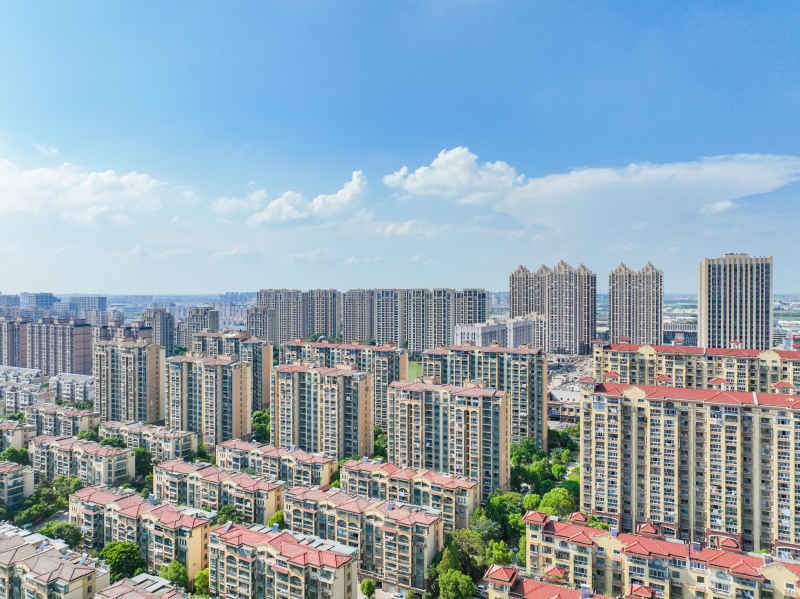 航拍昆山城市风光建筑大景 59