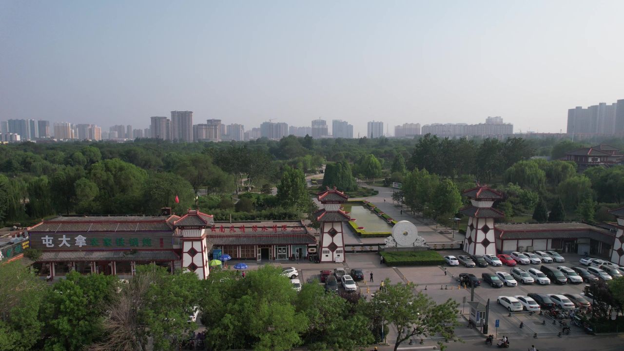 河北邯郸赵苑公园4A景区航拍