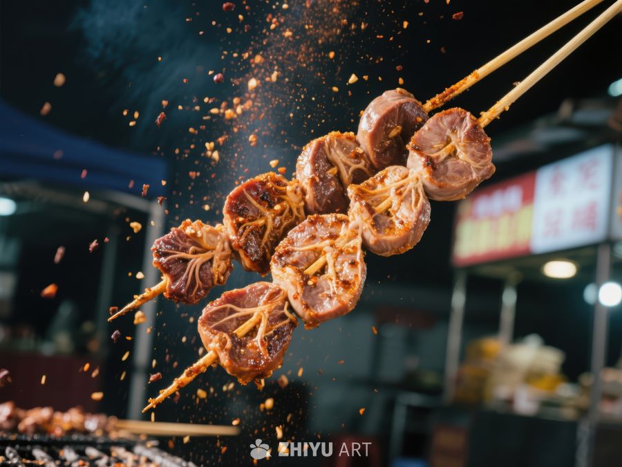 香辣串烧，夜市美食