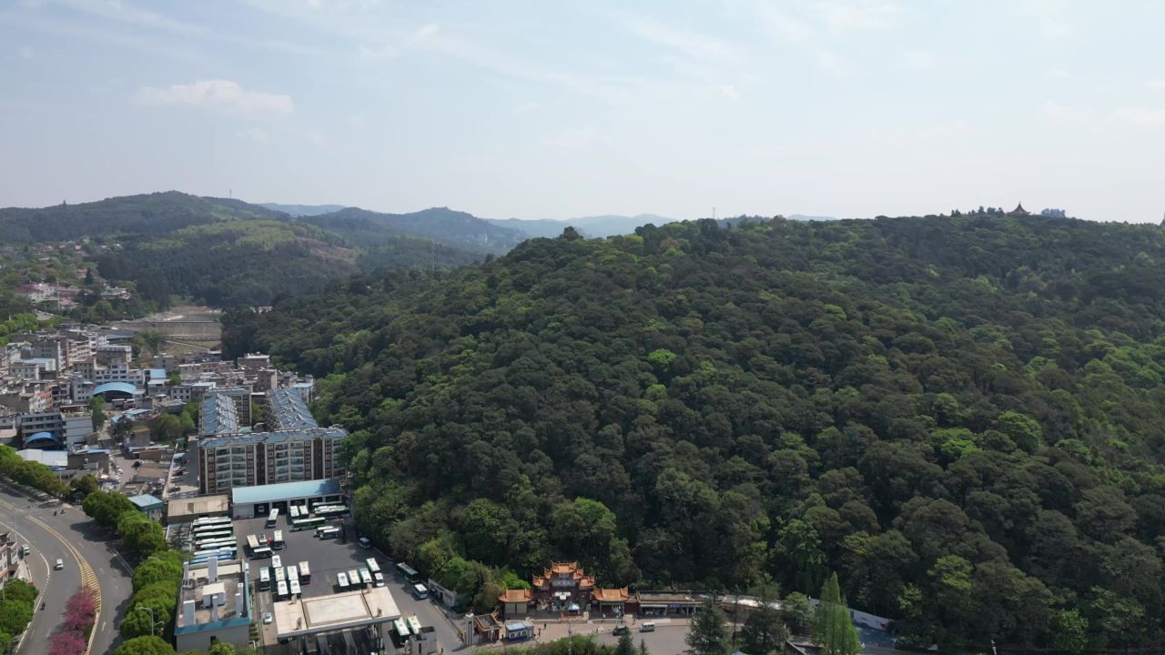 云南昆明金殿4A景区航拍