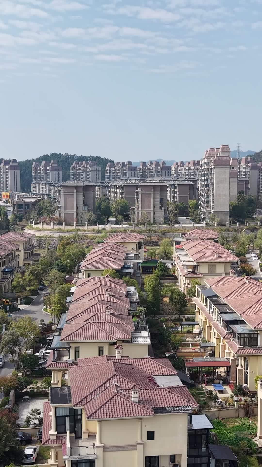 城市住宅区全景