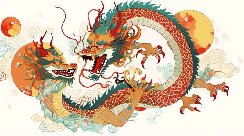 龙年，中国龙，背景图