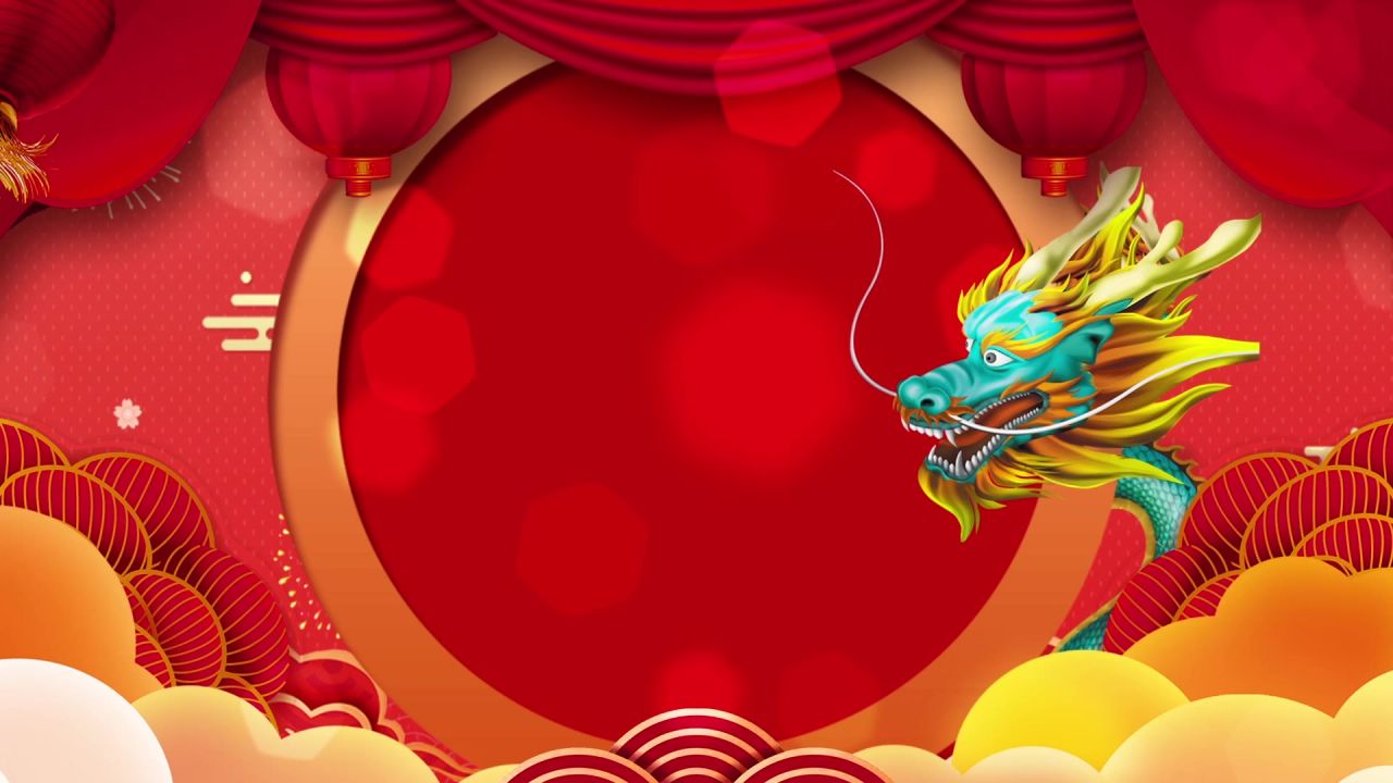古风背景视频 中国风 意境春天 桃花 水墨 108