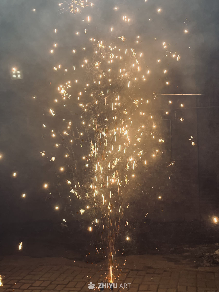 夜空下的璀璨烟花