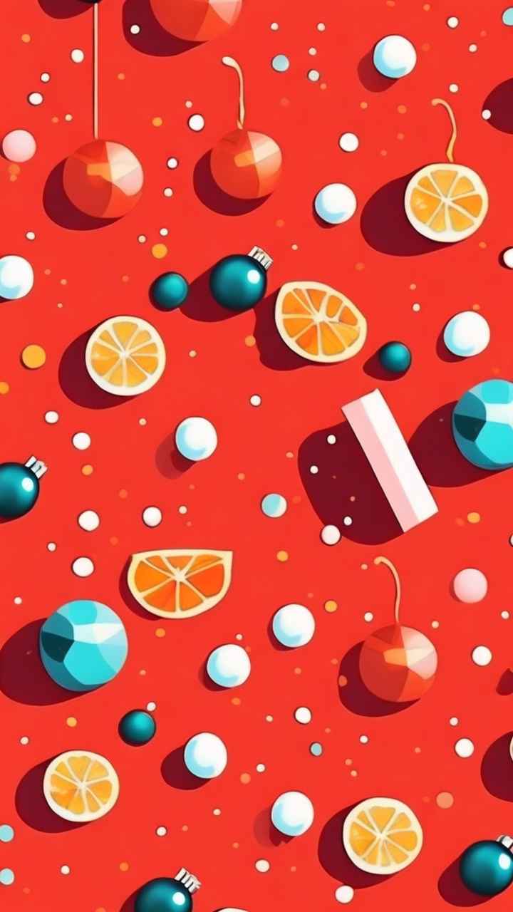 圣诞节糖果简约风格插画 35