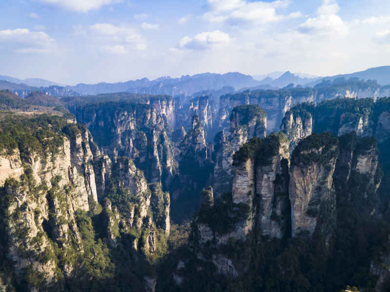 湖南张家界武陵源风景区航拍摄影图
