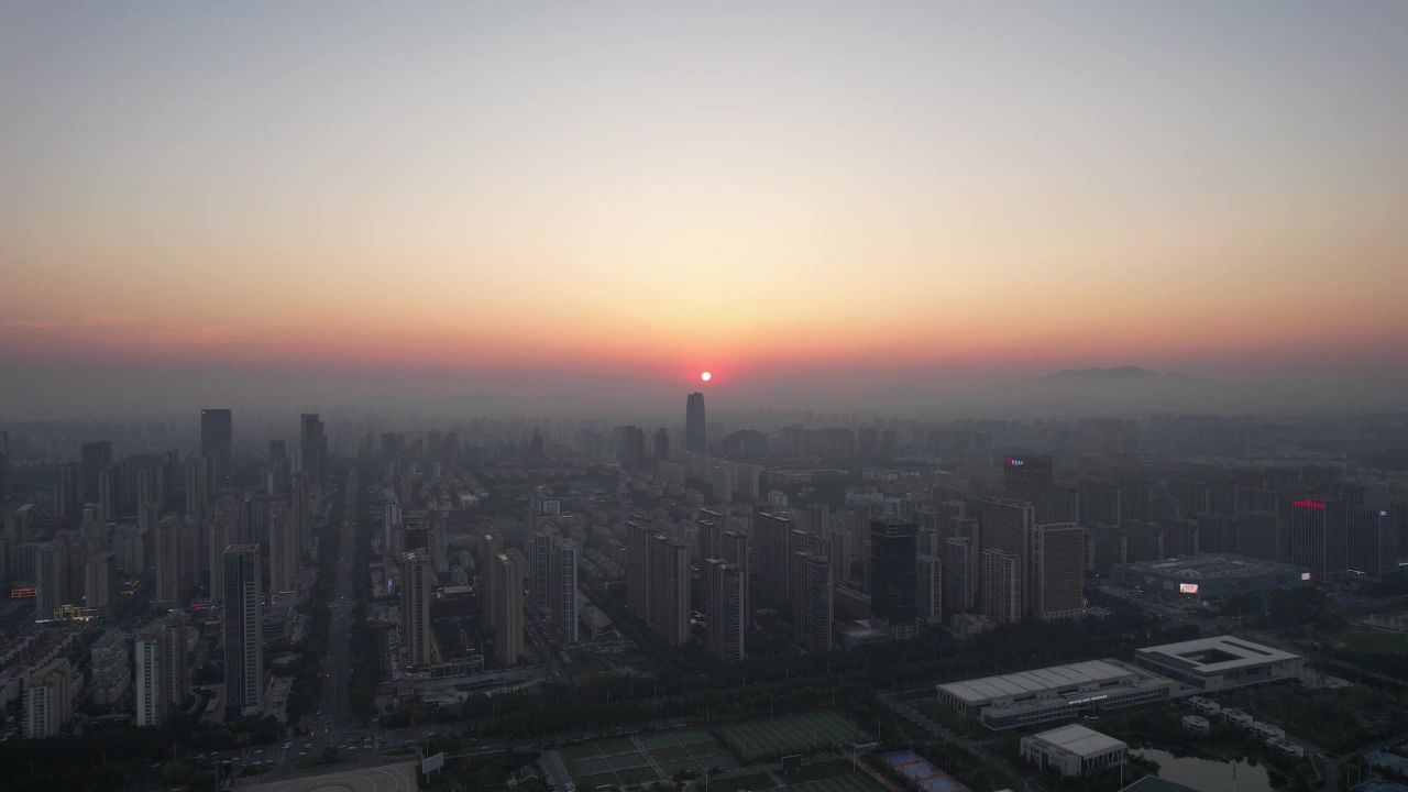 山东日照夕阳晚霞