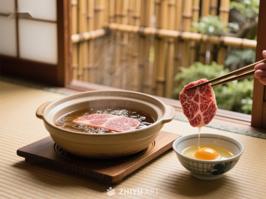 日式涮肉与生蛋，传统美食体验 653