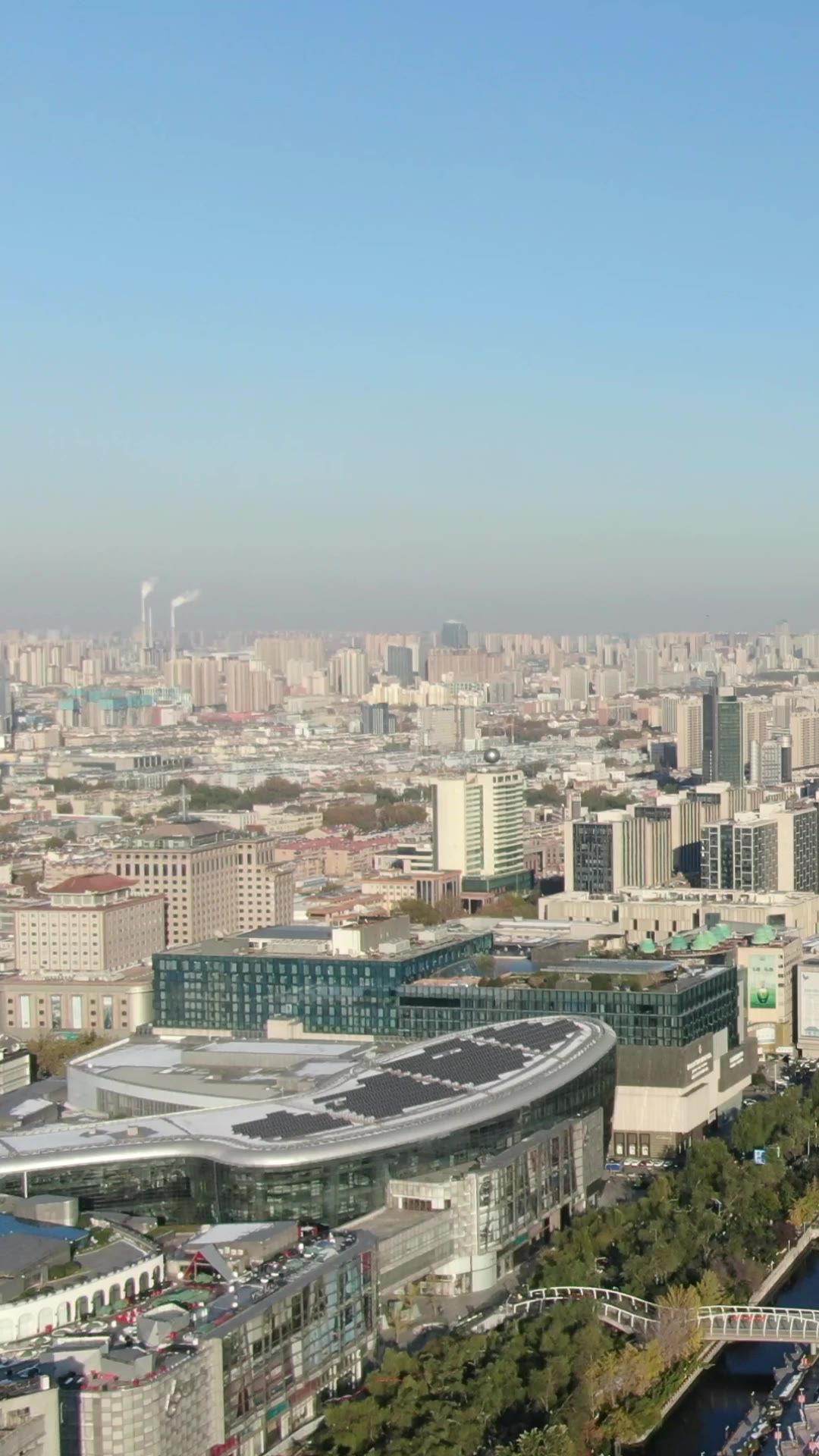江苏徐州城市风光竖屏航拍 