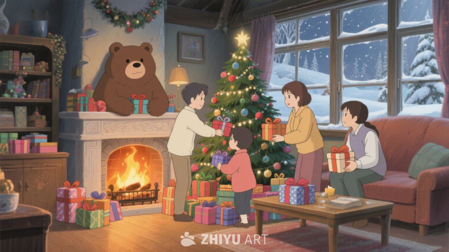 温馨家庭圣诞夜 252