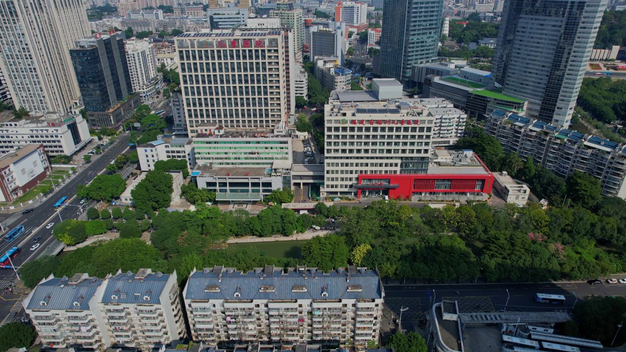 航拍福州儿童医院景观
