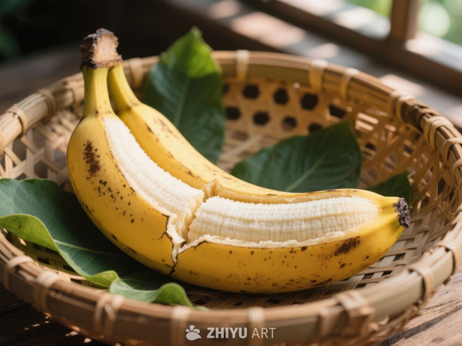 篮中剥开的香蕉 322