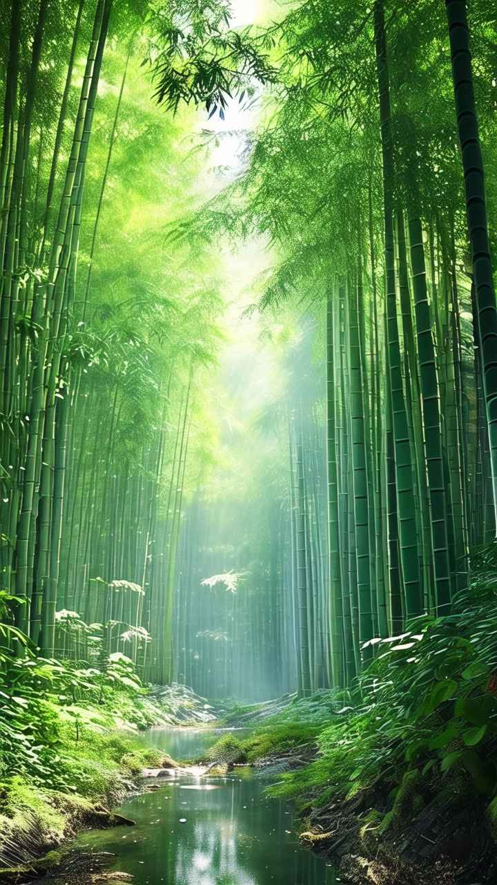 青翠的竹林里，微风吹过 7