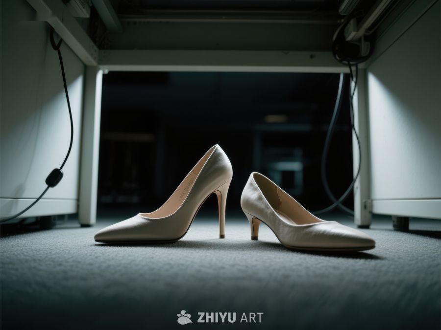 高跟鞋置于办公桌下 142