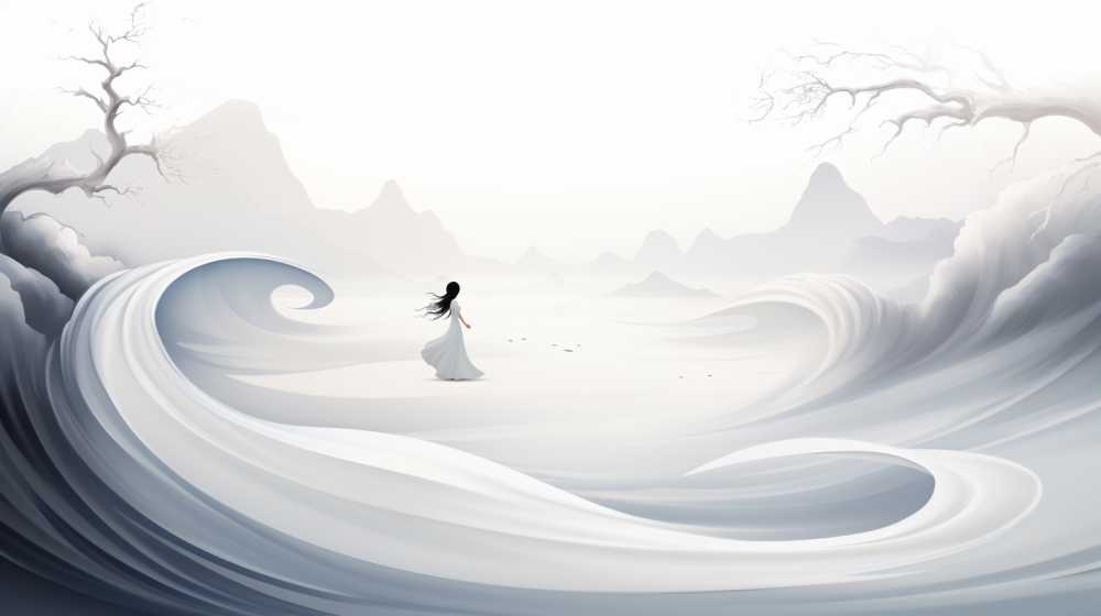 浅白色唯美意境背景图99