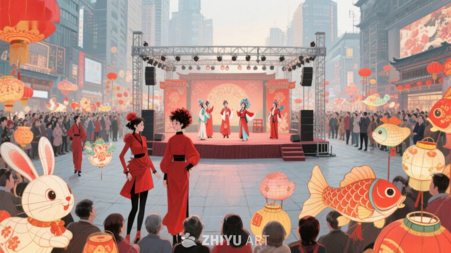 春节庆典舞台表演 122