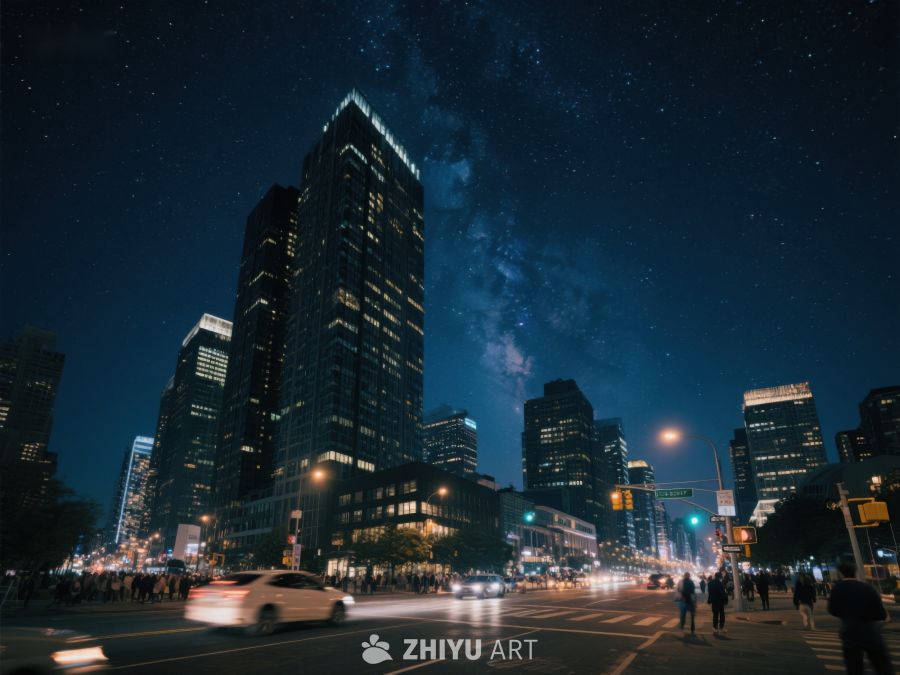 夜空下的城市街景 294
