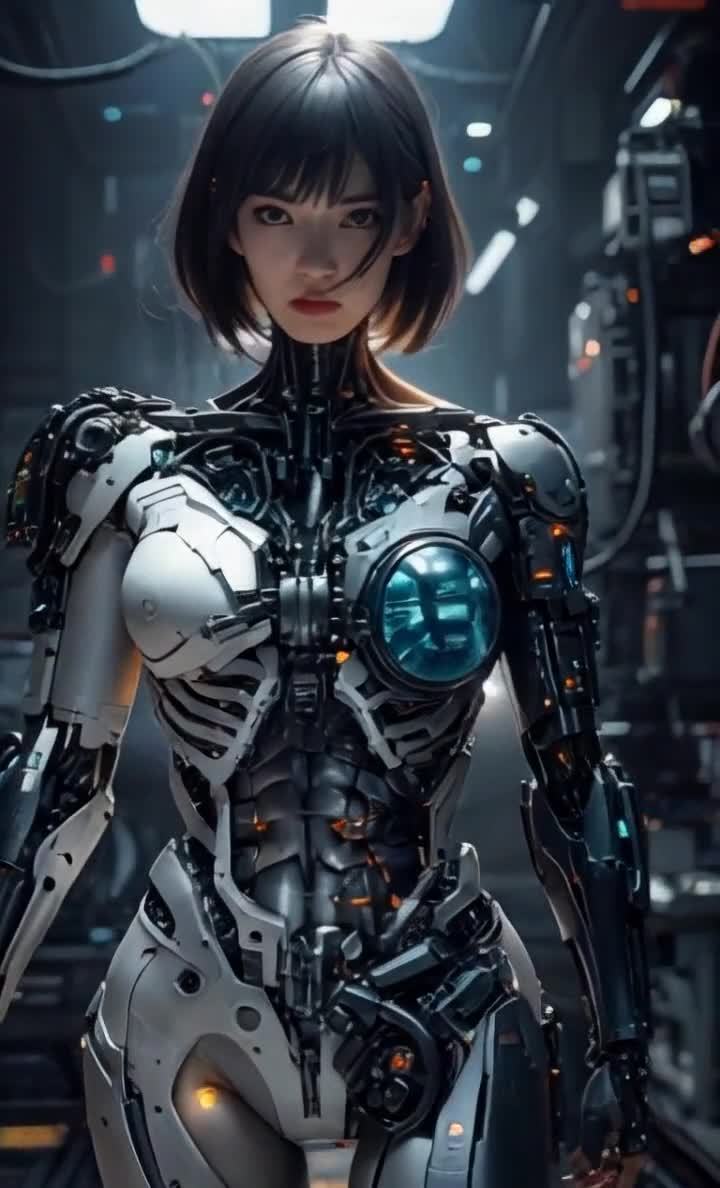 电子环境中的外骨骼装甲女性