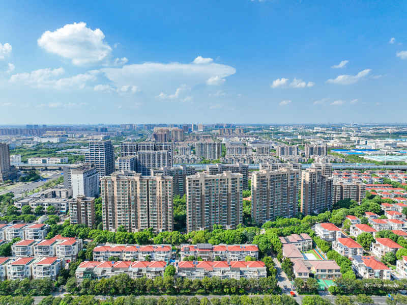 航拍昆山城市风光建筑大景 51