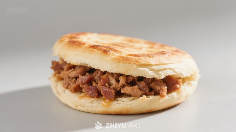 美味肉夹馍，传统中式小吃