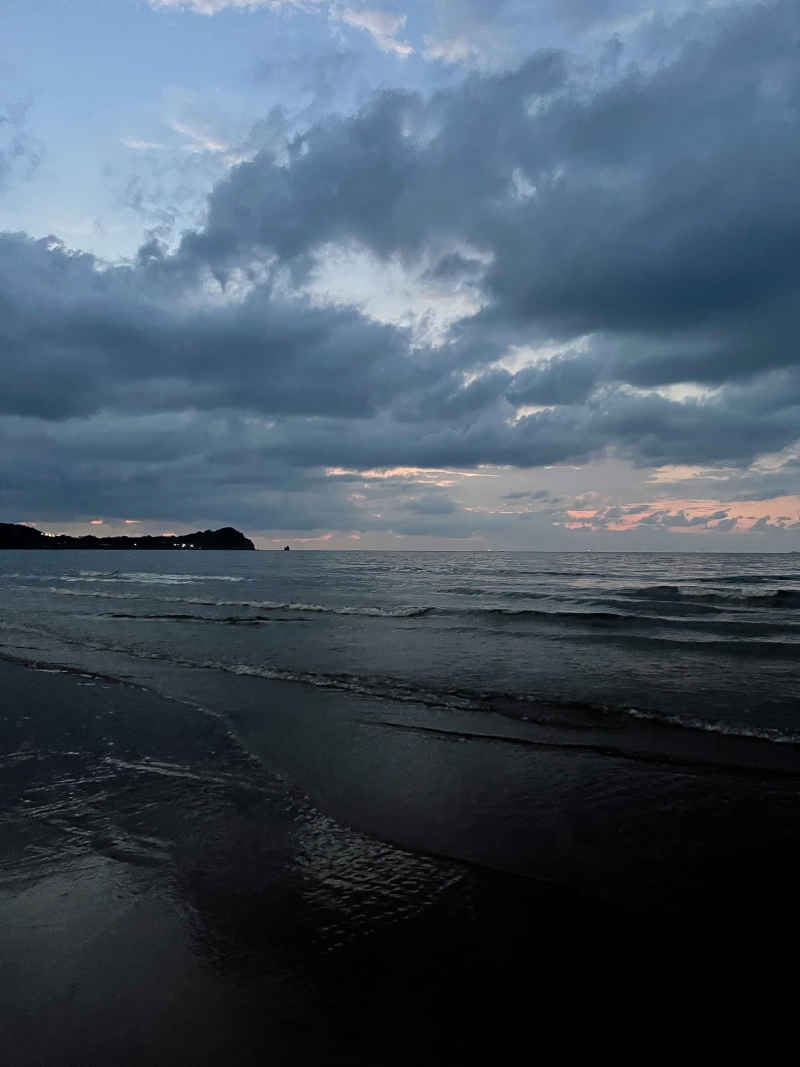 青岛石老人浴场朝霞黎明蓝调时刻