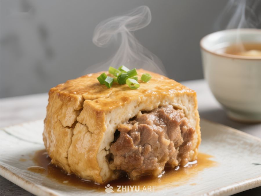 热腾腾的酥皮肉卷配茶 847