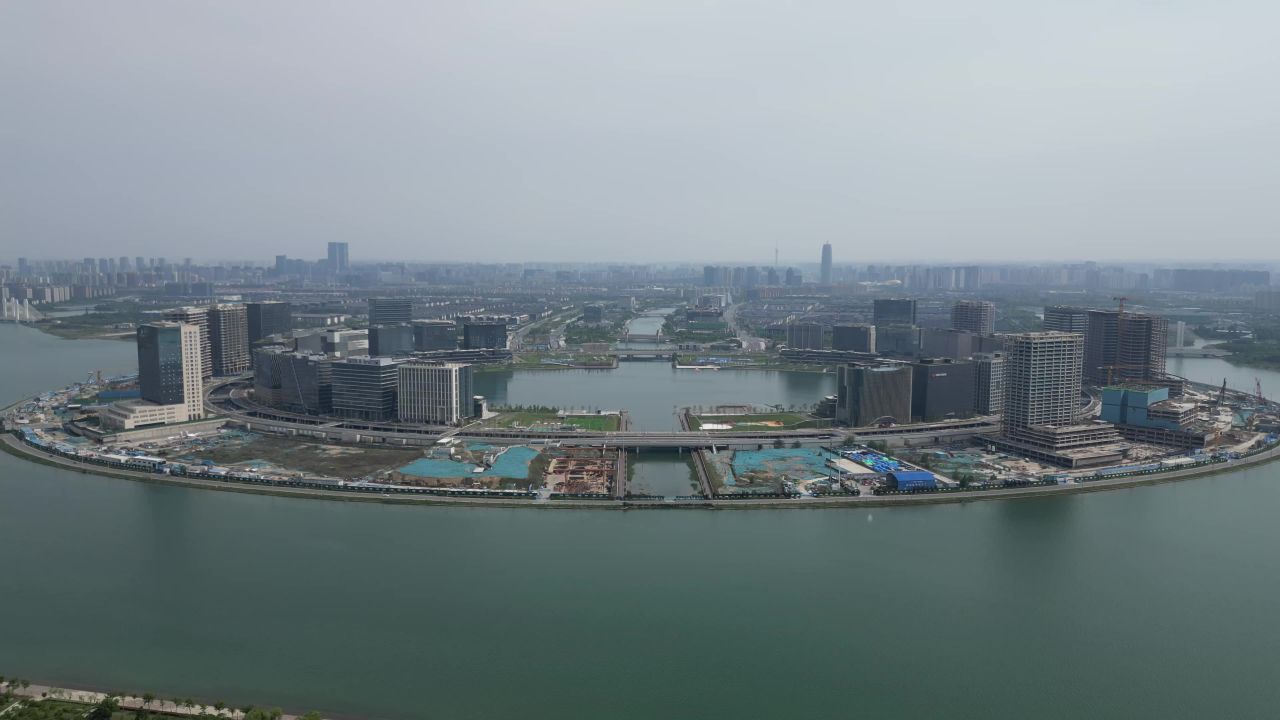 河南郑州城市风光航拍 
