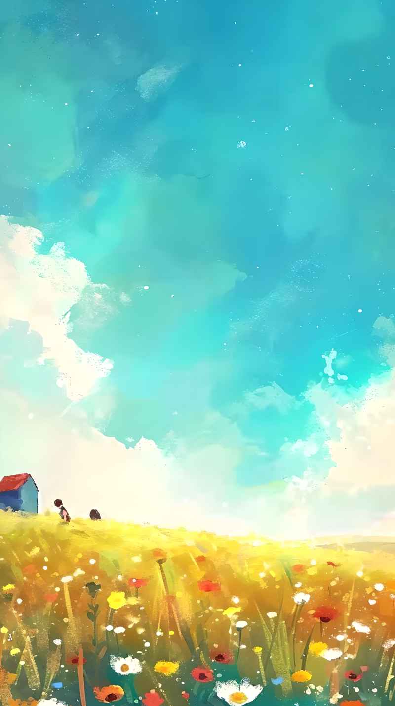 阳光的印象派丰富多彩水彩画 9