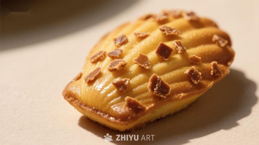 金黄色杏仁马德琳蛋糕