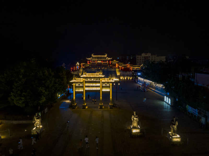 江西赣州江南宋城4A景区航拍摄影图