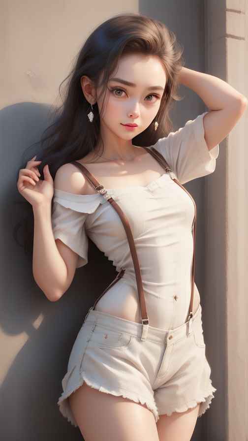 吊带美女