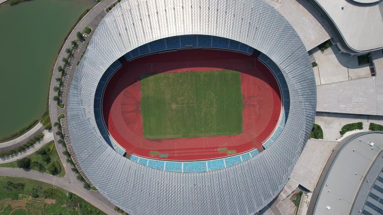 江苏宿迁城市风光地标建筑航拍 