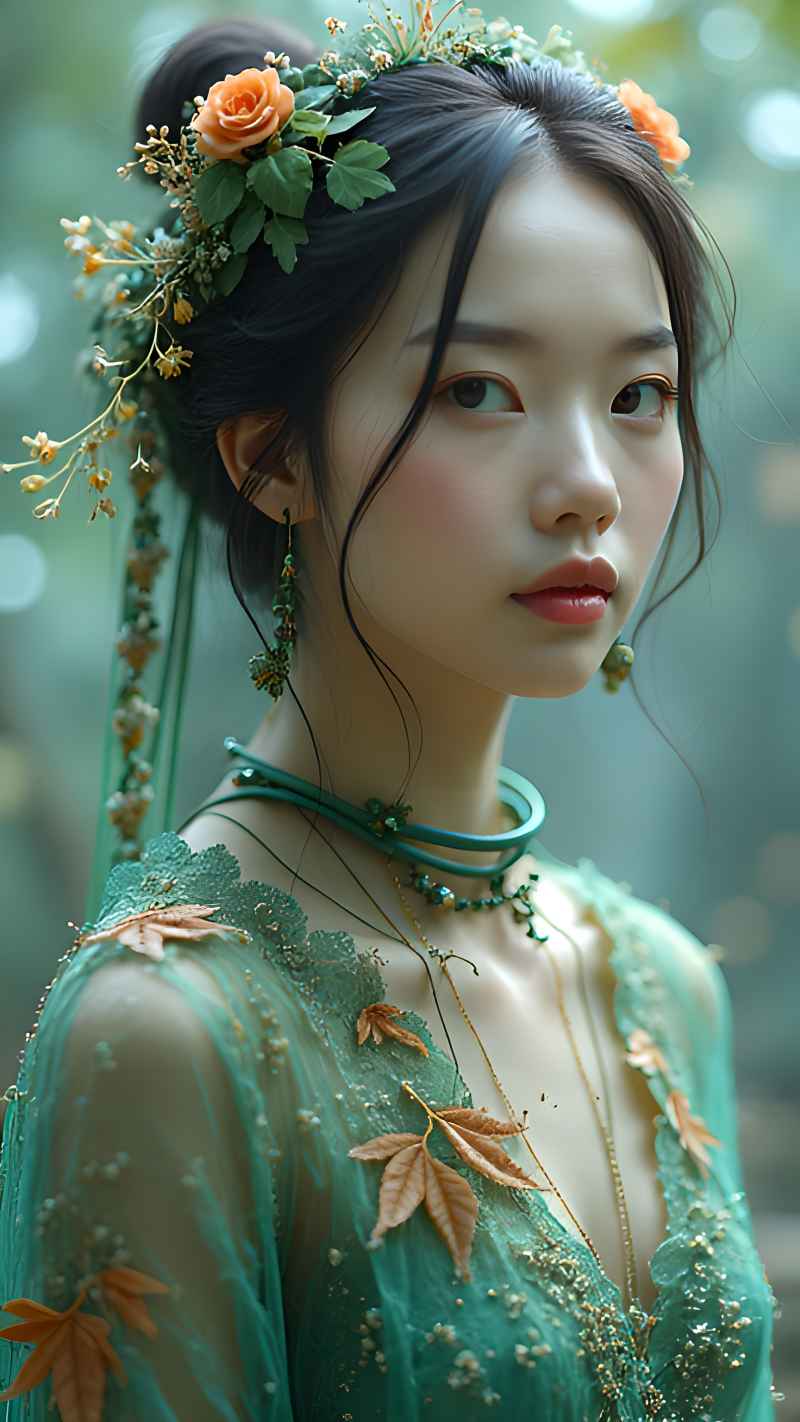 森林系列五颜六色古风艺术美女 58