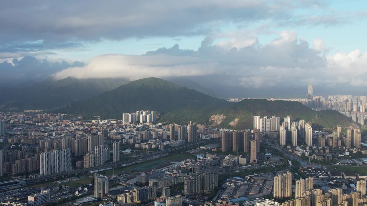 浙江温州城市风光地标建筑航拍 